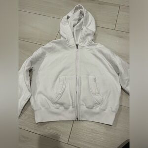 White Abercrombie and fitch kids zip up jacket